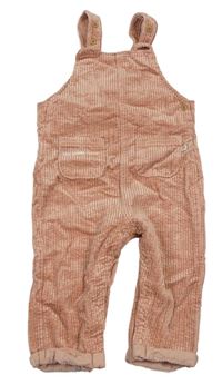 Pudrové rebrované zamatové na traké nohavice Primark