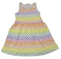 Farebné kockované bavlnené šaty H&M