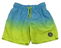 Azurovo-limetkové ombré plážové kraťasy Primark