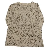 Béžové vzorované tričko H&M