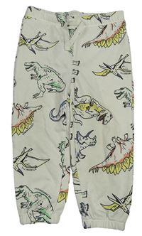 Bílé tepláky s dinosaury Primark