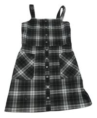 Černo-tmavošedo-šedé kostkované šaty Abercrombie&Fitch