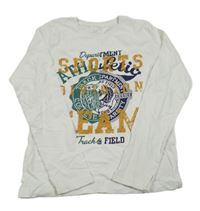 Biele tričko s potlačou a nápisom Name it