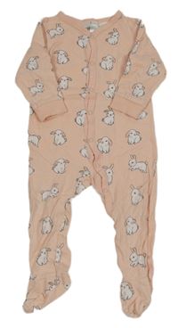 Růžový overal s králíky H&M