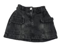 Čierna rifľová cargo sukňa Next