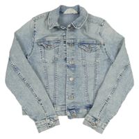 Světlemodrá riflová crop bunda H&M