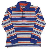 Modro-šedo-červené pruhované polo triko Joules