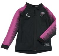 Černo-fuchsiová fotbalová propínací mikina - Paris Saint Germain Air Jordan