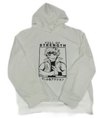 Biela mikina s Naruto a kapucňou Shein