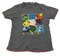 Tmavosivé tričko s Avengers George