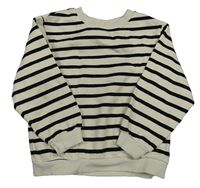 Béžovo-čierna pruhovaná mikina H&M