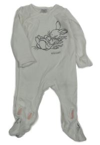 Biely zamatový overal s králíkem - Petter Rabbit