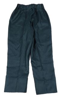 Tmavozelené melírované nohavice