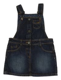 Tmavomodré riflové laclové šaty Kiabi