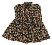 Čierne kvetované šaty Shein