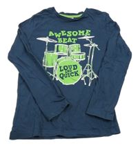 Tmavomodré tričko s bicími C&A