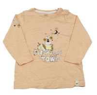 Meruňkové triko s jednorožci a zvířaty