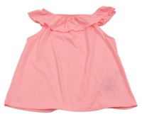 Neónově ružové tričko s volánem Kiki&Koko