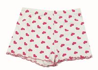 Biele bavlnené kraťasy so srdiečkami Mothercare