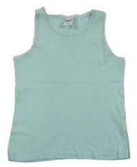 Svetlozelený top s čipkou Pocopiano