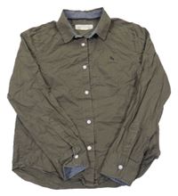Khaki košeľa s výšivkou H&M
