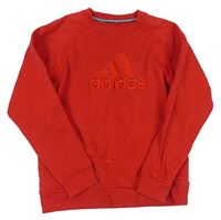 Červená mikina s logom Adidas