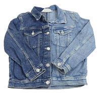 Tmavomodro-modrá riflová bunda H&M