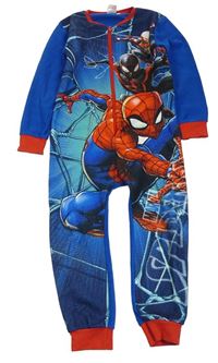 Modro-červený fleecový overal se Spidermanem Marvel