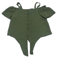 Khaki prepínaci crop top Primark