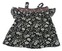Čierno-biely kvetovaný ľahký top Matalan