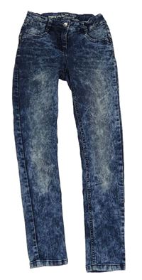 Tmavomodré melírované skinny rifle Pepperts