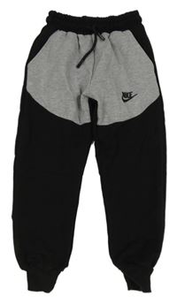 Černo-šedé tepláky s logem - Nike