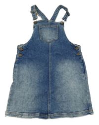 Modré riflové laclové šaty s kapsou Next