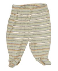 Žluto-šedo-oranžové pruhované sametové polodupky Ergee