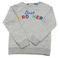 Sivá melírovaná mikina s nápisom H&M