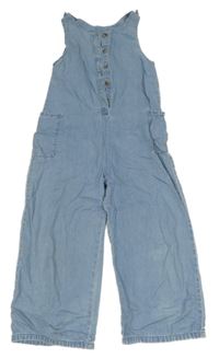 Světlemodrý riflový kalhotový overal Tu