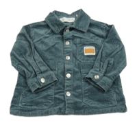 Tmavomodrá manšestrová košile s nášivkami Zara