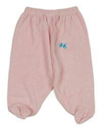 Světlerůžové sametové polodupky s medvídkem 