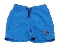 Modré plážové kraťasy so žralokom Lupilu