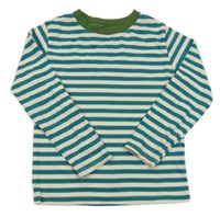 Zeleno-bílé pruhované triko John Lewis