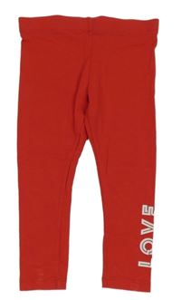 Červené legíny s nápisom lupilu