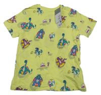 Nové - žluté tričko s dinosaury Primark