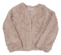 Světlerůžová kožešinová podšitá bunda H&M