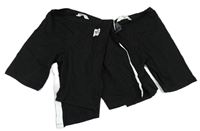 3set - 2x Černé elastické kraťasy + černé s pruhem H&M