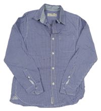 Tmavomodro-biela kockovaná košeľa H&M