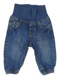 Modré teplákové cuff rifle s úpletovým pasom H&M