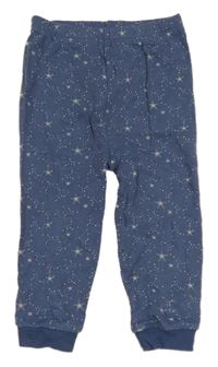 Modré ľahké tepláky s hviezdami George