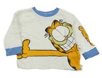 Bielo-modrá mikina s Garfieldem