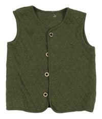 Khaki prešívaná tepláková vesta Nutmeg