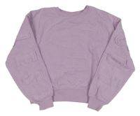 Lila crop mikina s nápisom Matalan